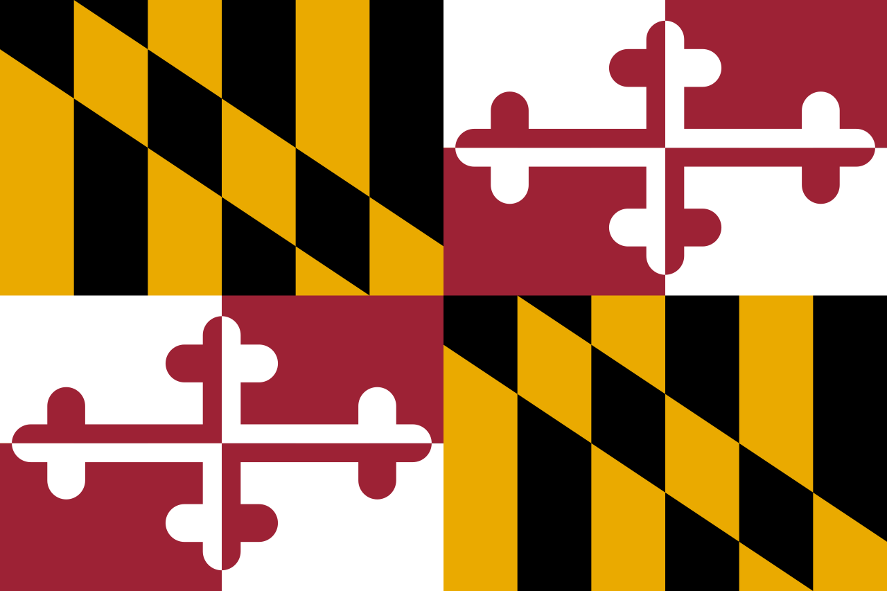 Flag of Maryland - Source: Michael Wheeler / Public domain