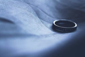 Single wedding ring laying on fabric, for BGS Law blog on Difference Between Absolute and Limited Divorces
